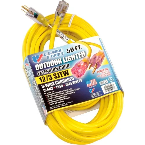 US Wire and Cable 74050, 50ft, Yellow