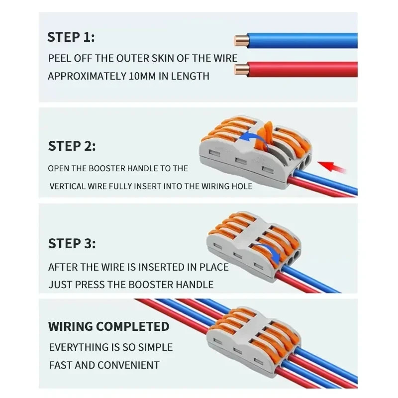 SPL2/3/4/5 Connector Wiring Terminal Quick PCT Lamp Wire Connector Parallel Wire