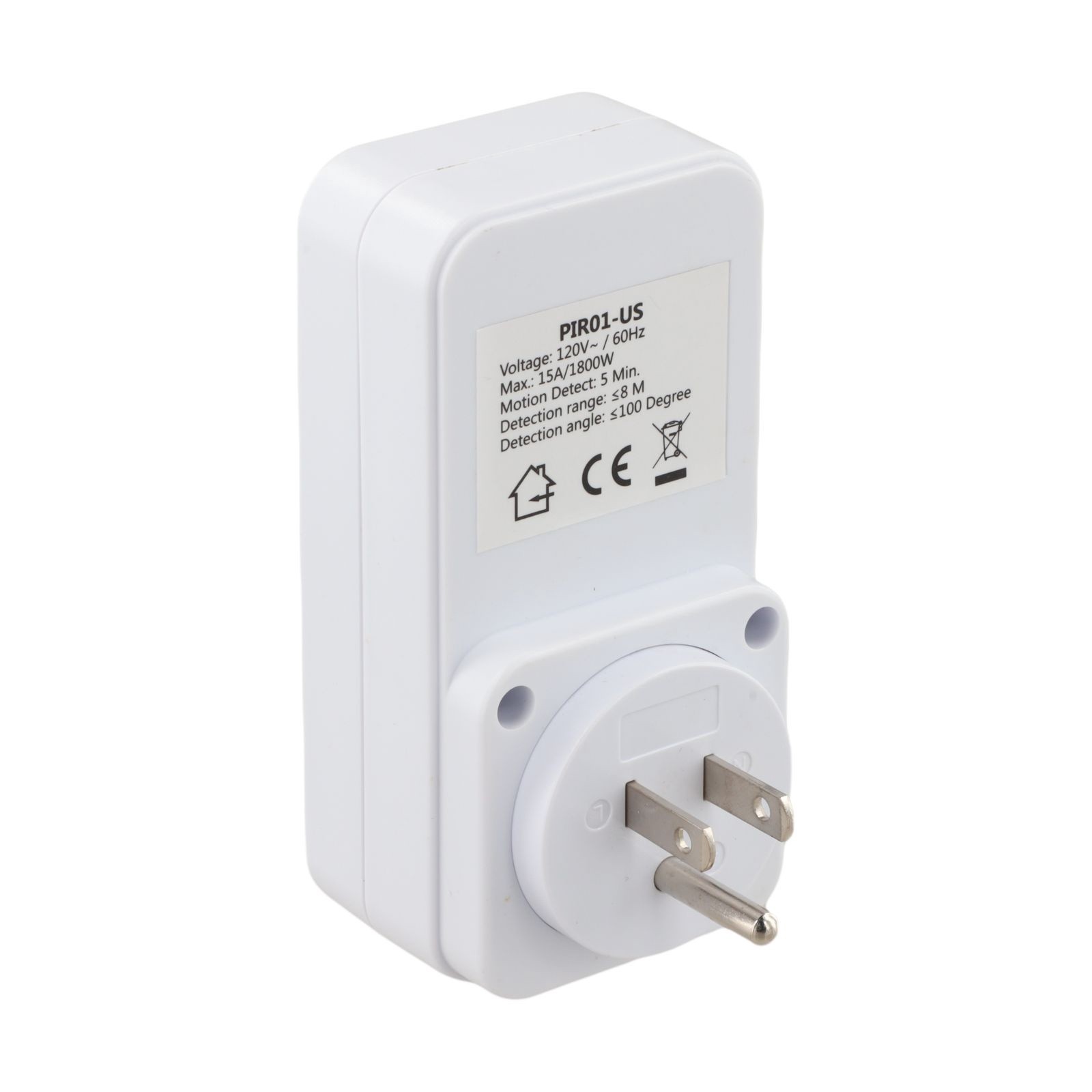 1800W PIR Sensor Power Socket Switch for Living Room and Garage Lights