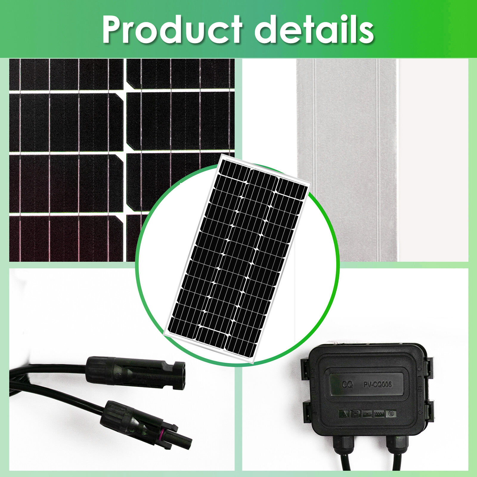 100W 150W 200W 300W 400W Watt Solar Panel Mono Home Charging RV Camping Battery