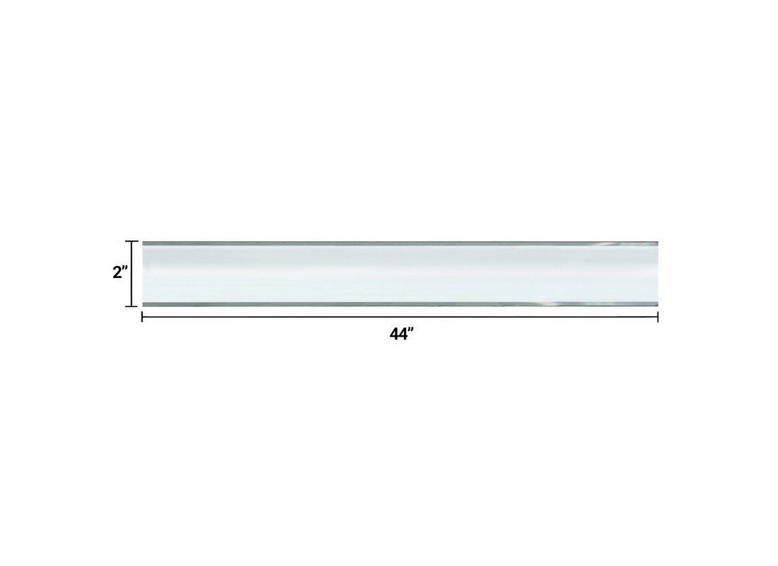 FHC BVM2S2X44 2″ x 44″ 2-Sided Beveled Clear Glass Mirror 7379 – pack of 4