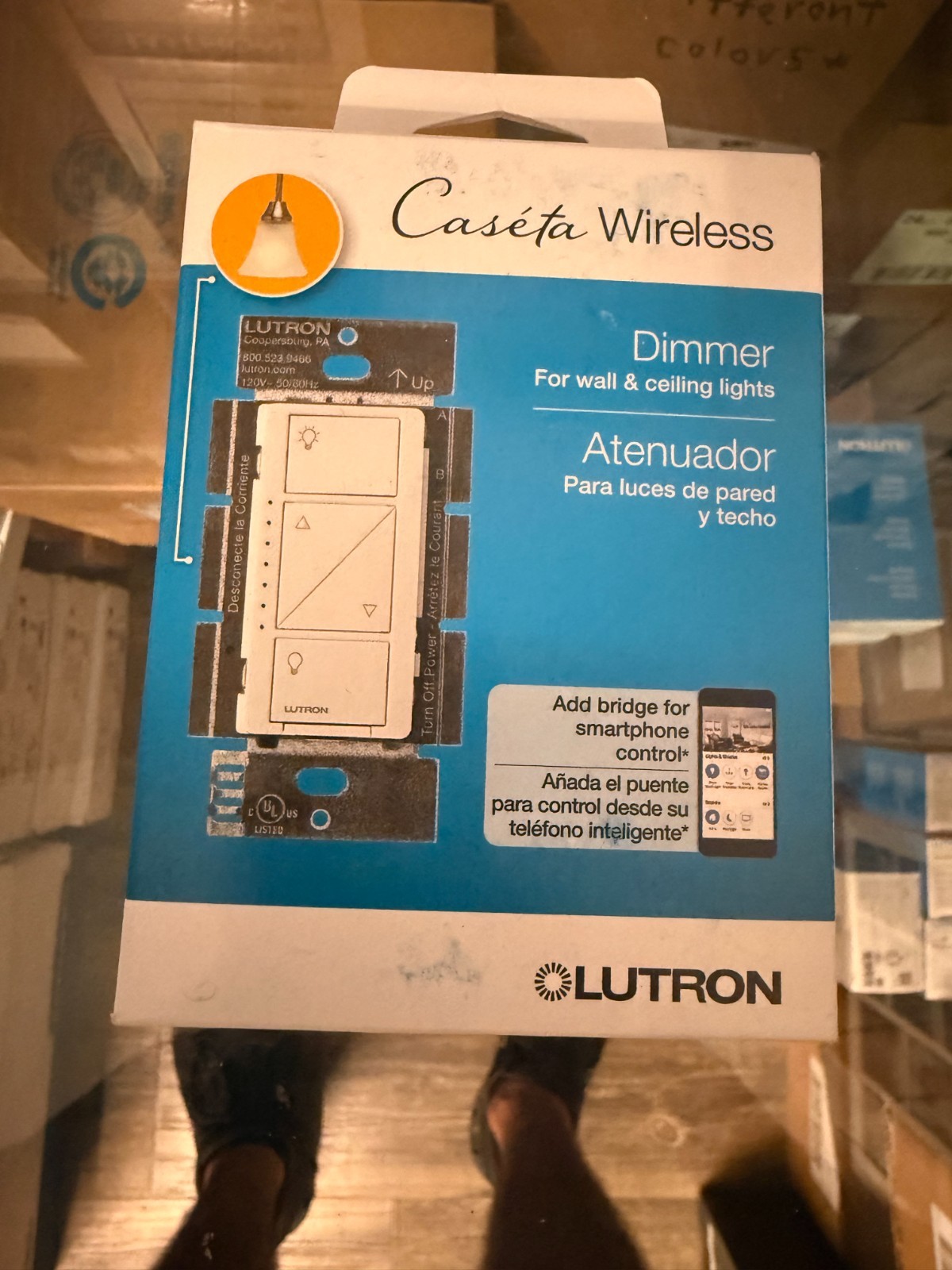 Lutron PD-6WCL-WH Caseta Wireless Smart Dimmer 150W LED No Neutral 3-Way White