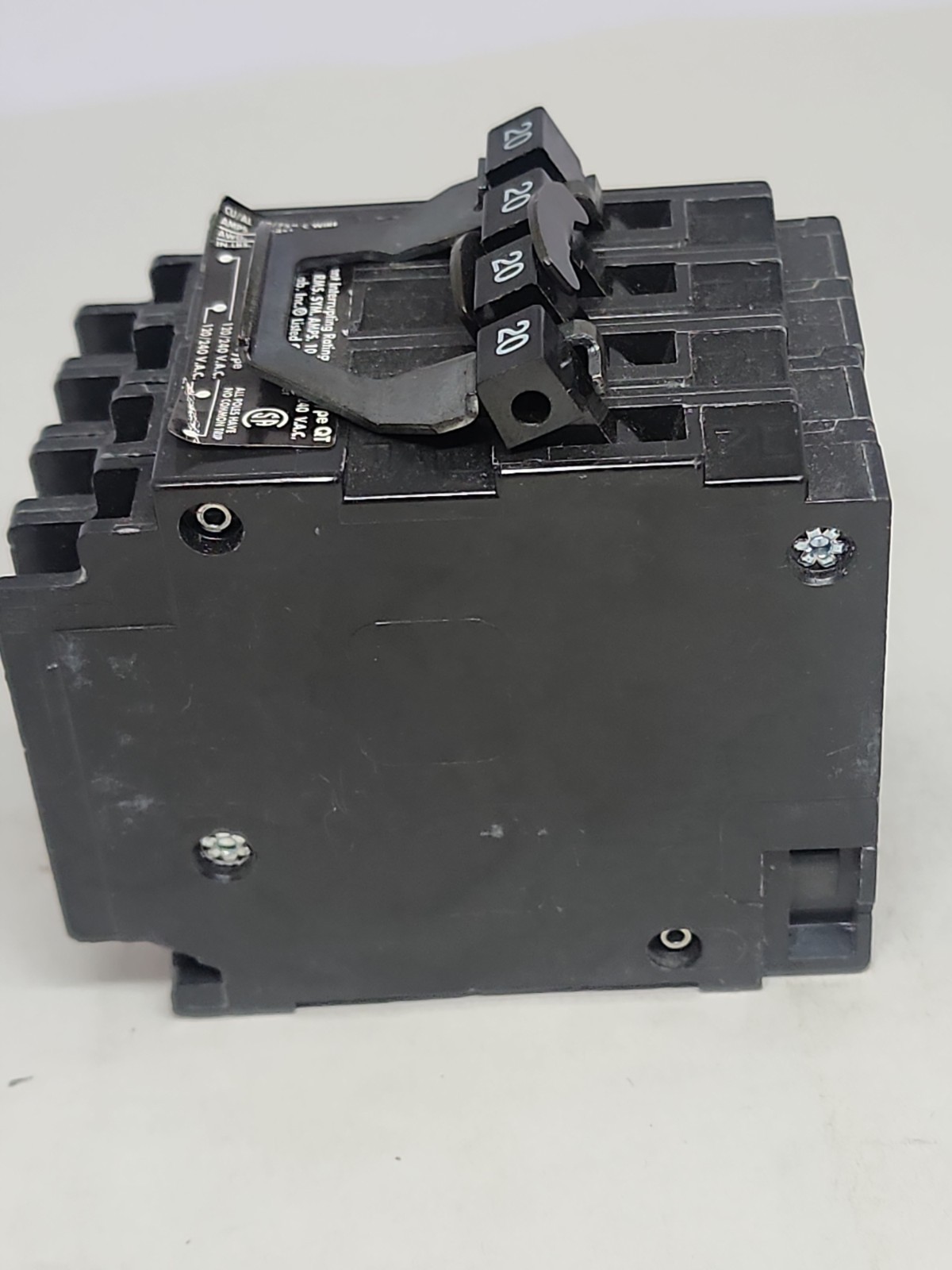 Siemens Q22020 Type QT 20 Amp Triplex Double Pole Single Pole Circuit Breaker