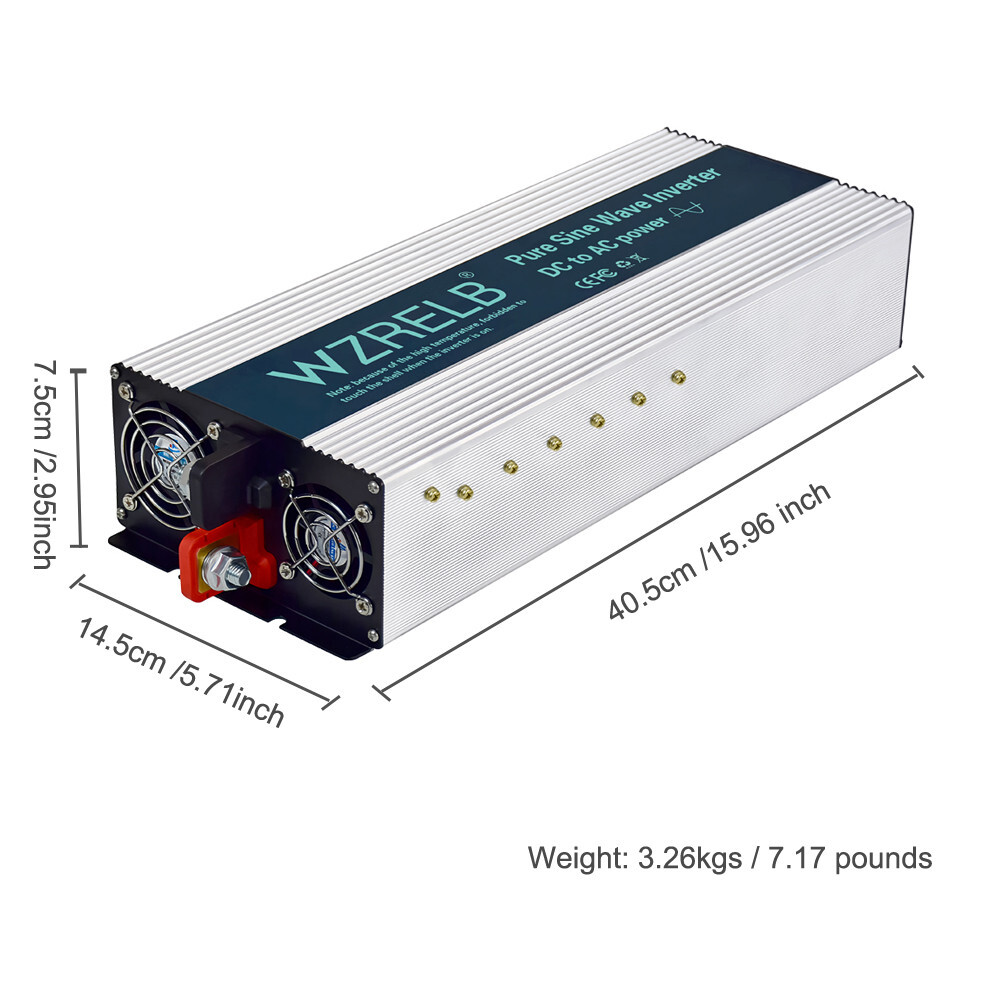 3500W 36V Pure Sine Wave Inverter Home Camp Motor Car Truck Solar Power System
