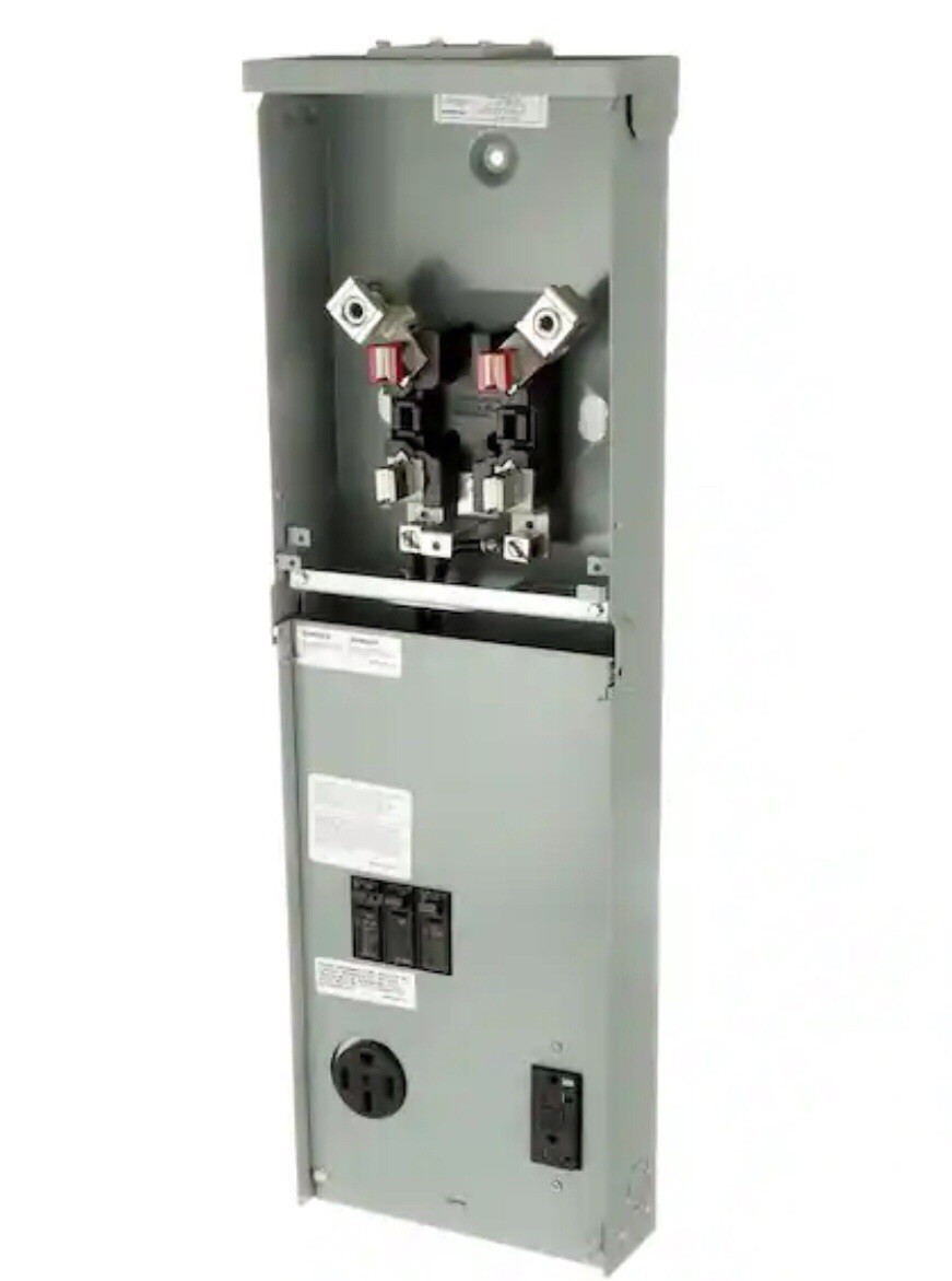 70A Metered Temporary Power Panel 2-Spaces with 50 Amp Receptacle and 20 Amp GFC