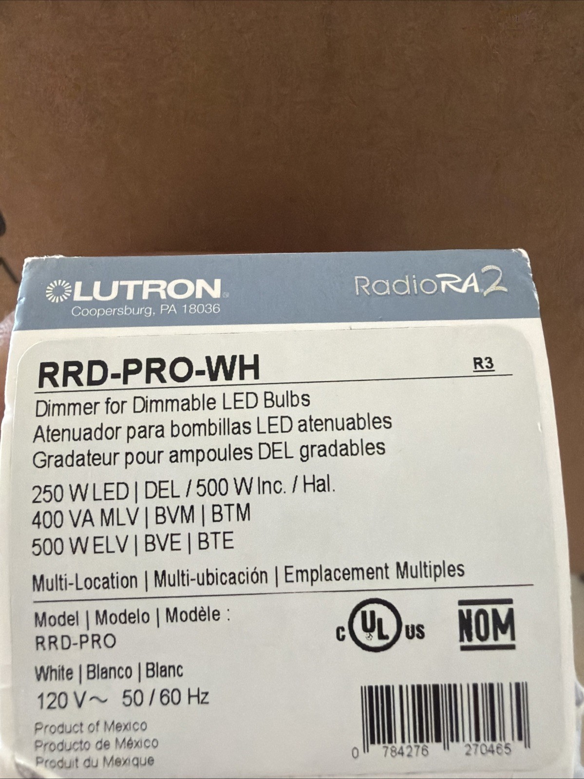 Lutron RadioRA 2 Maestro PRO LED+ Dimmer – Model RRD-PRO-WH (White)