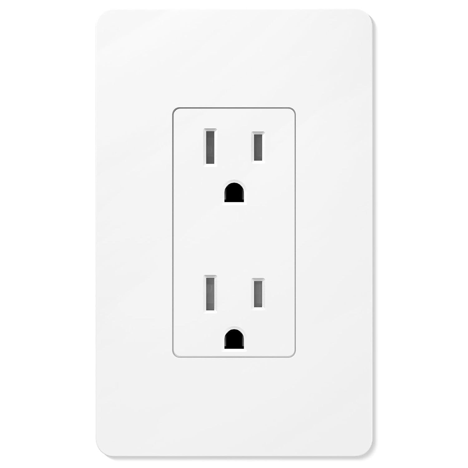50 Pack Wall Outlet, 15 Amp Outlets, UL Listed, Tamper Resistant Standard Electr