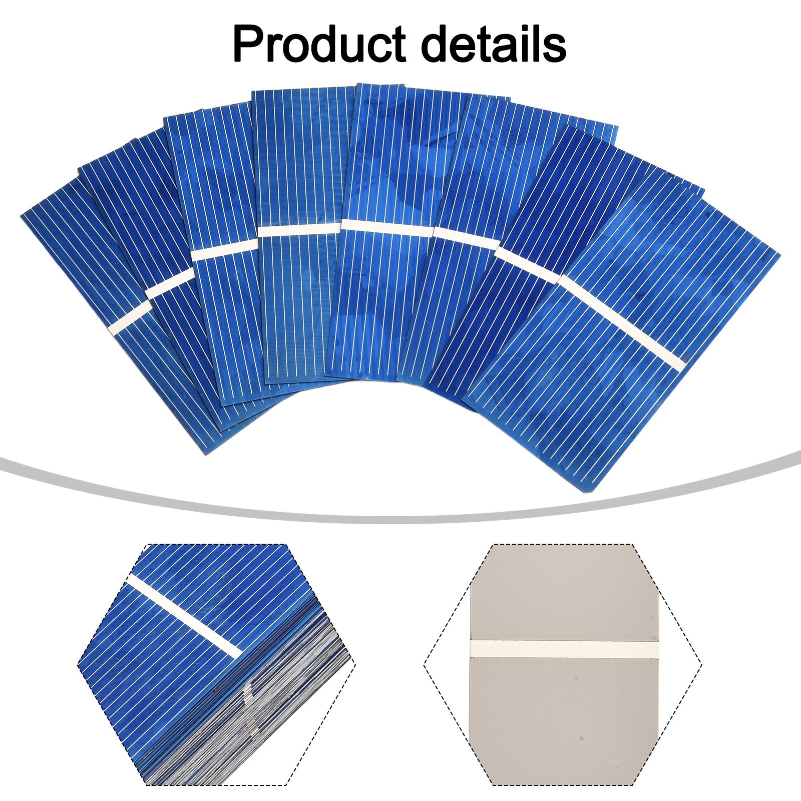 100pcs 0.5V`Mini Solar Cell For Solar Panels 52mmx 26mm Polycrystalline Silicon