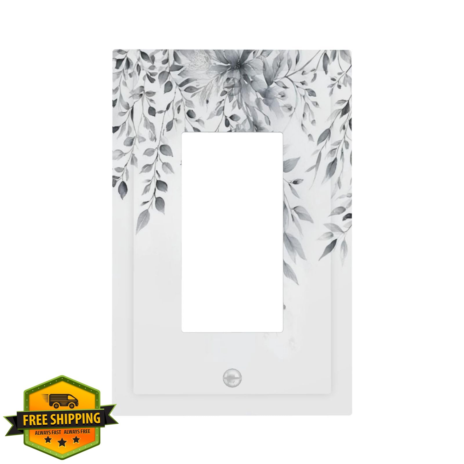Xuejiaku 1-Gang Gray White Eucalyptus Switch Plate