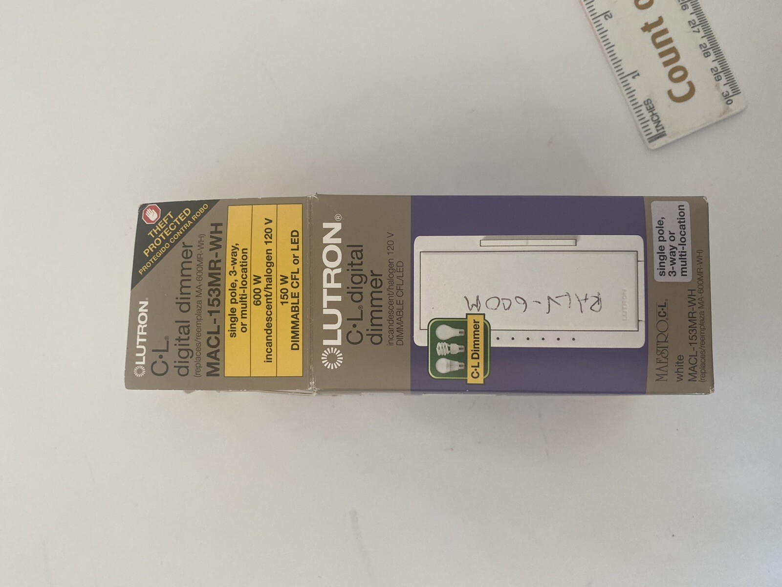 Lutron MACL-153MR-WH LED Single Pole Dimmer – White