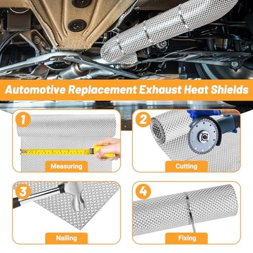 Automotive Heat Shield Embossed – 12″ x 39″ Aluminum – 12″ x 39″