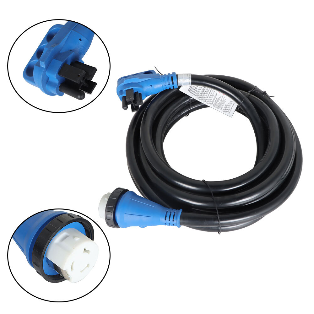 50 Amp Generator Cord 25FT + Power Inlet Box Waterproof Combo Kit ETL Listed