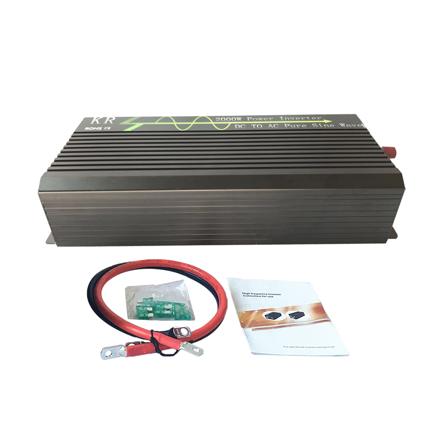 1000W 1500W 2000W Pure Sine Wave Power Inverter 12V 24V DC to 120V AC US Stock