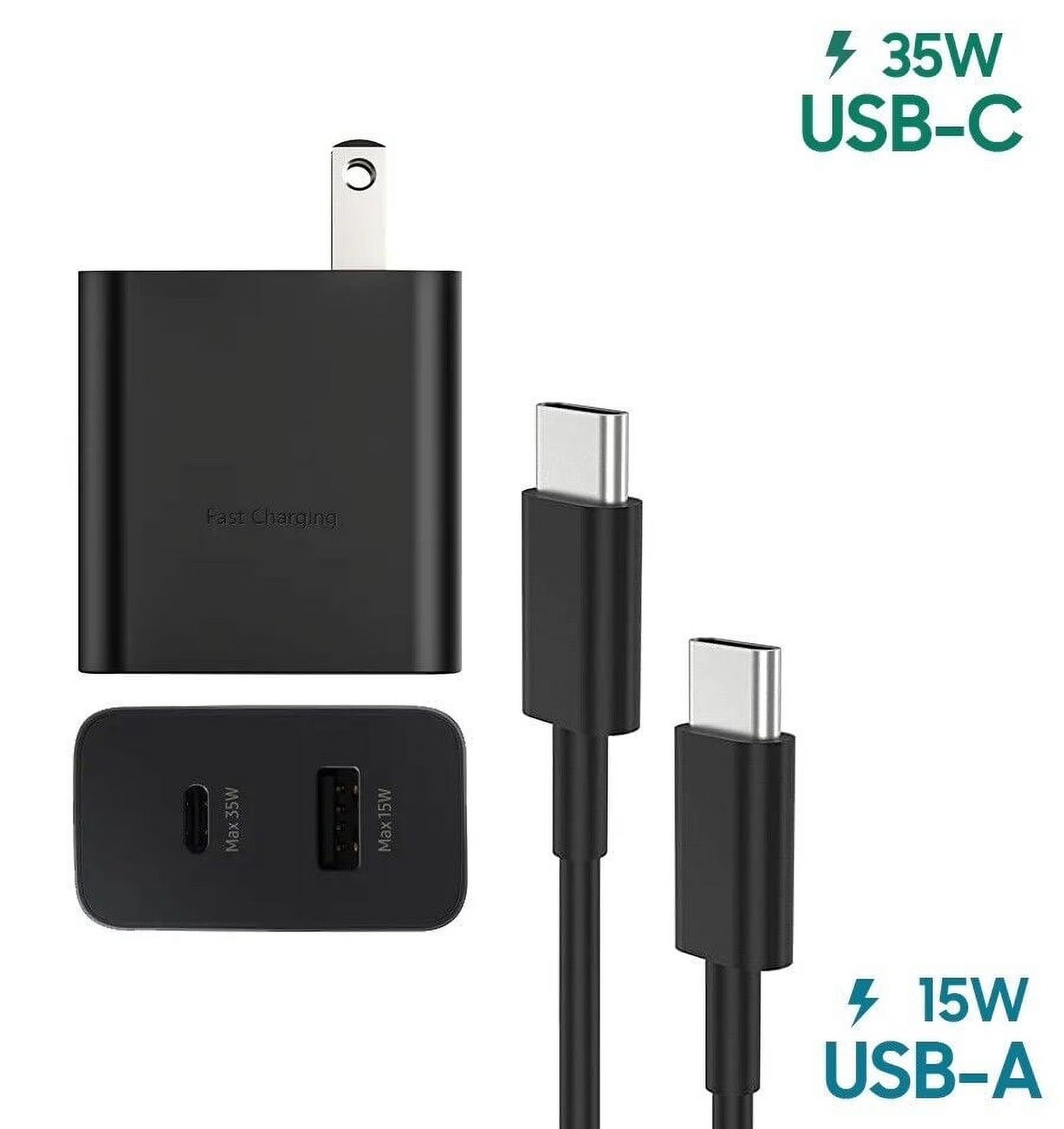 35W USB C Fast Charger 2 Port PD Wall charger Adapter For iPhone iPad Samsung