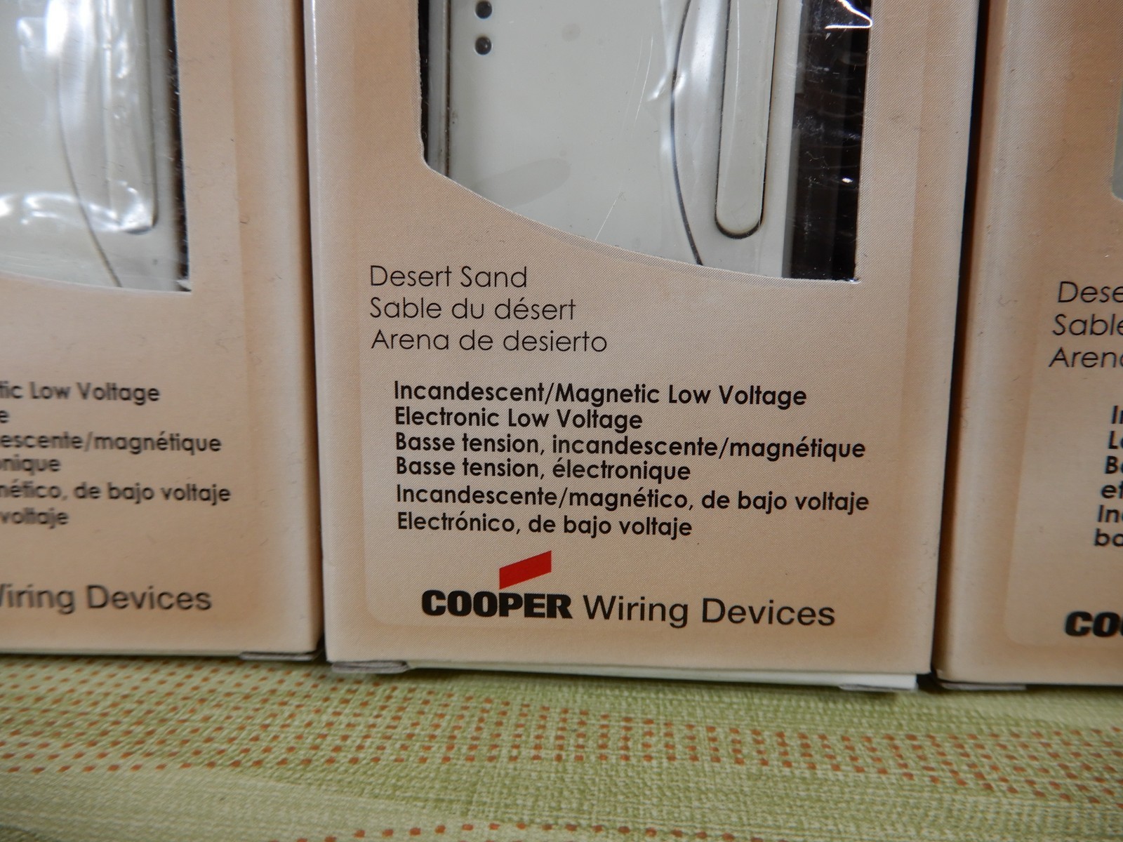 Cooper Aspire 9542DS Smart Dimmer System Remote Switches Desert Sand (3) NOS
