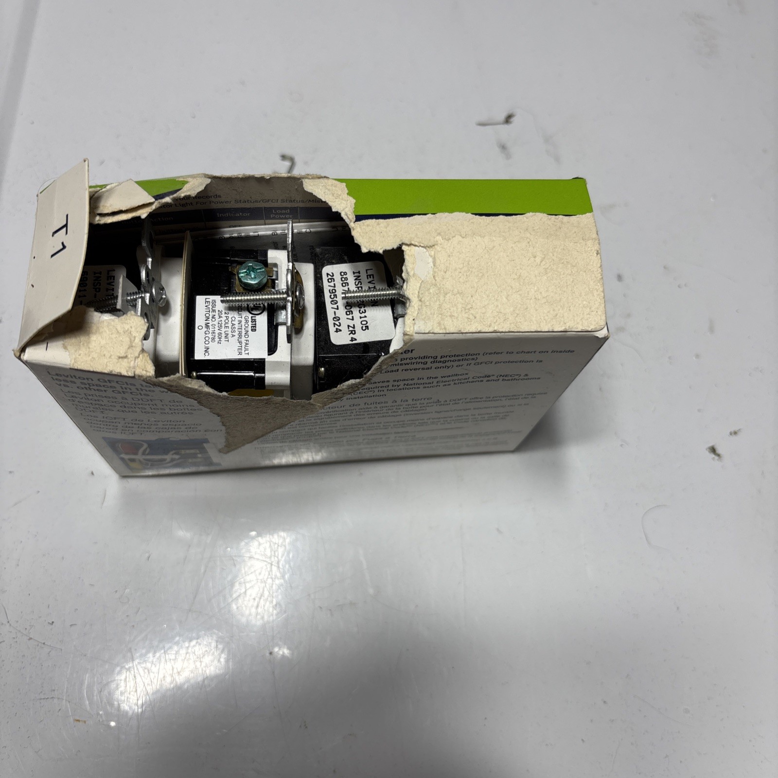 Leviton 15 Amp 125v GFCI Outlet Box Of 4 Pcs Cat# GFNT1-4W 4 PCs New