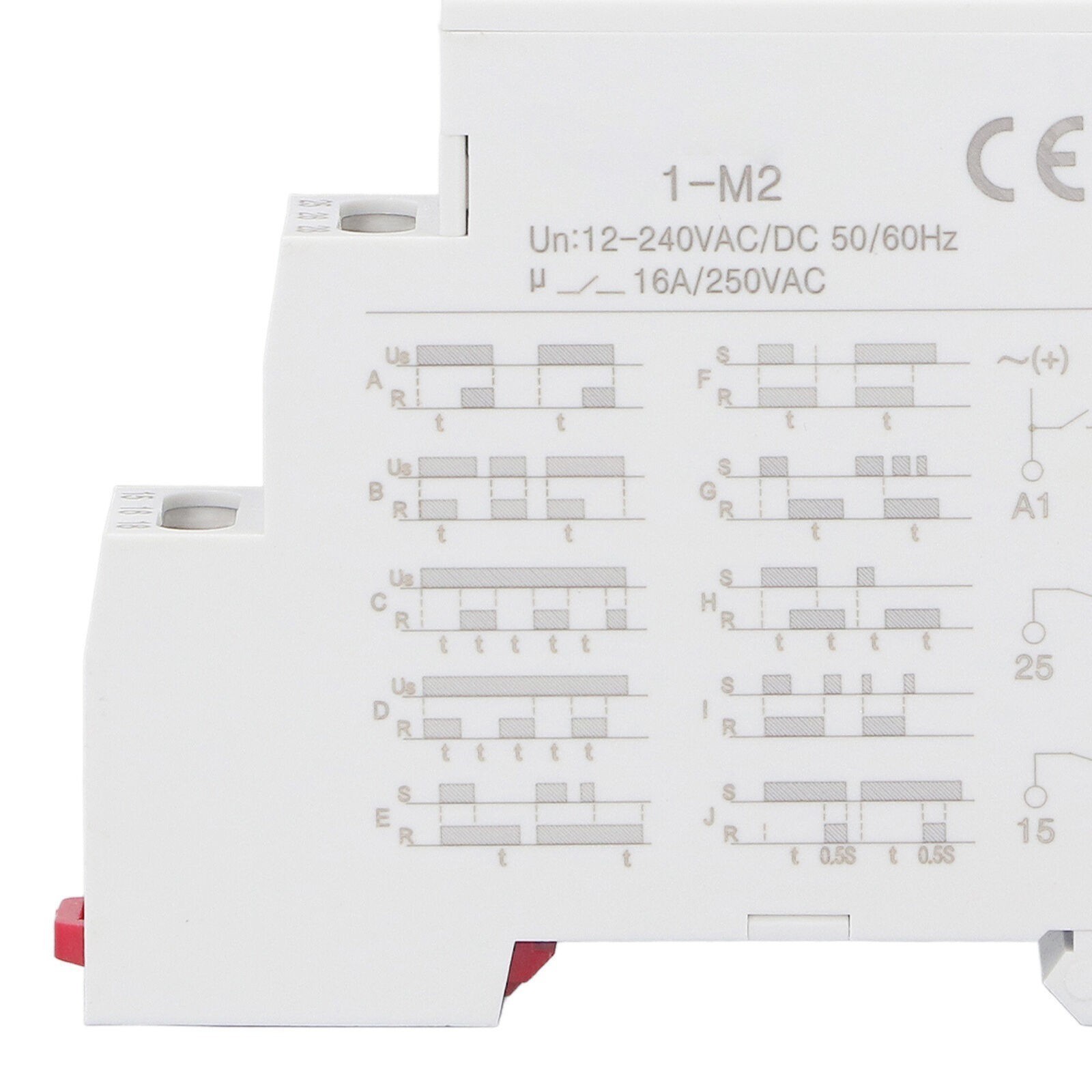 Time Relay Multifunctional Normally Open DIN Rail Delay Timer Switch AC DC