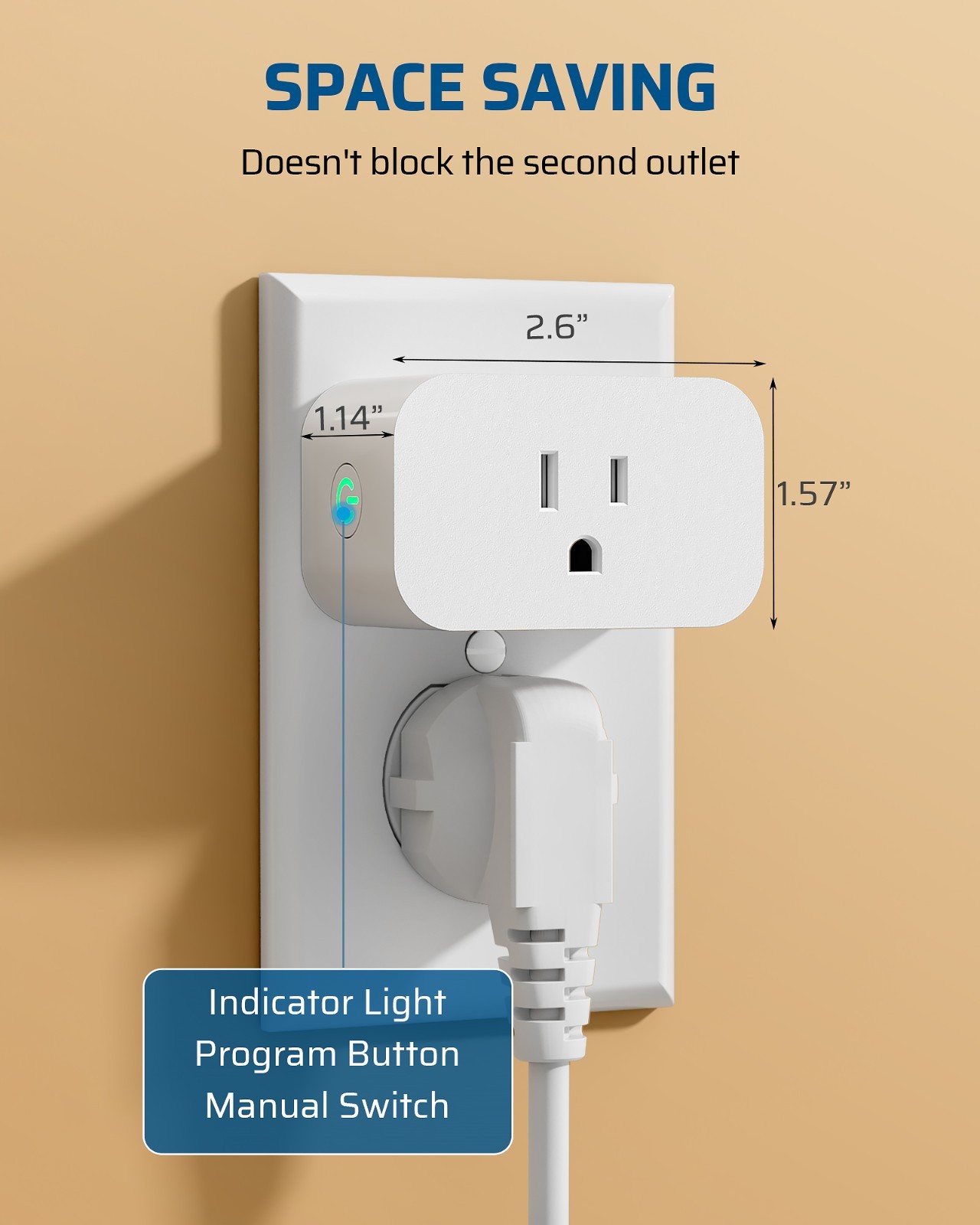 DEWENWILS Remote Outlet Magnetic Switch 15A 1875W Plug in No Wi-Fi Needed