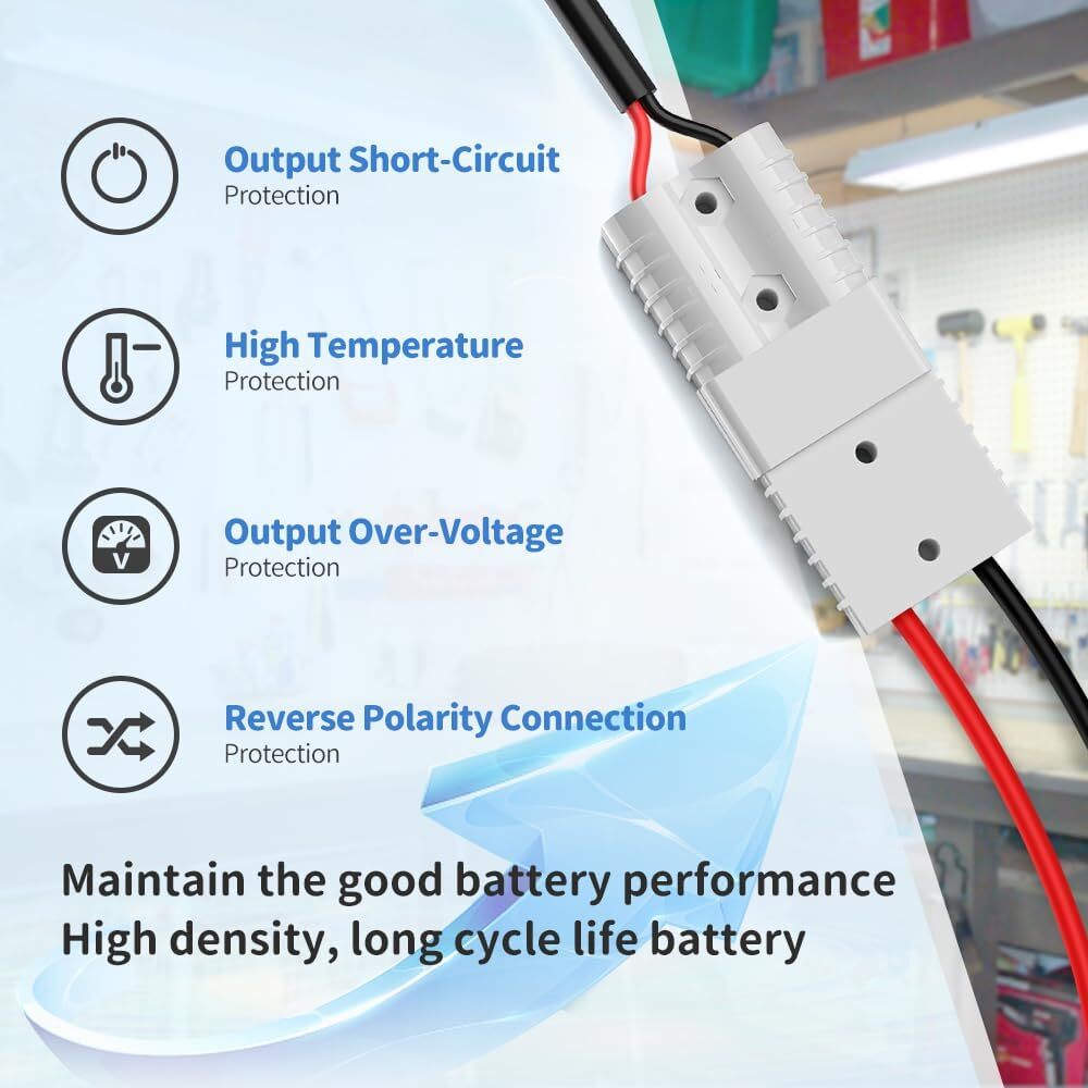 Redodo 14.6V 10A LiFePO4 Battery Charger Fast Charging for Lithium Battery