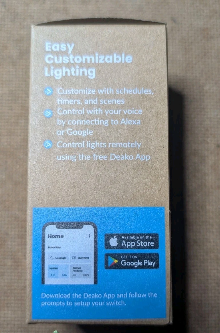 5x-Deako Smart Switch Gen 2 Single Pole Multi-Way WiFi Smart Light Switch NEW