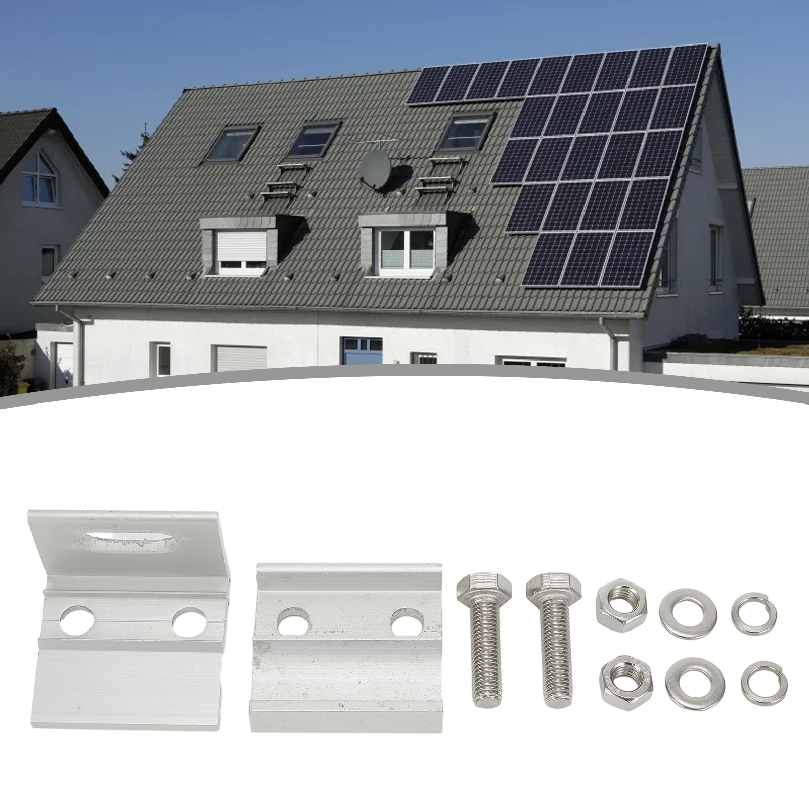 Solar Module Metal Roof Structure with Aluminum Alloy Roof Clamps and Splices