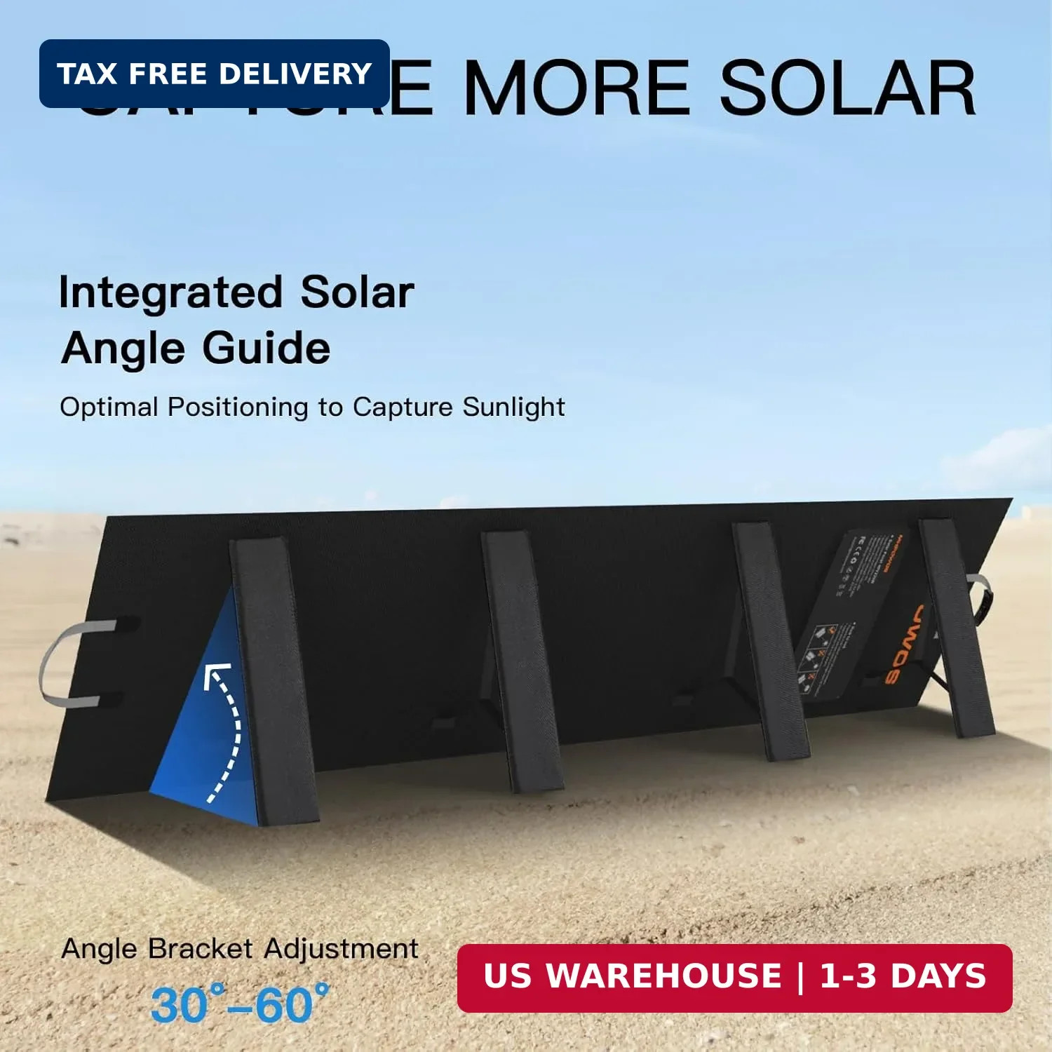 Portable Solar Panel 220W 40V Monocrystalline Foldable Solar Panels Charger Powe