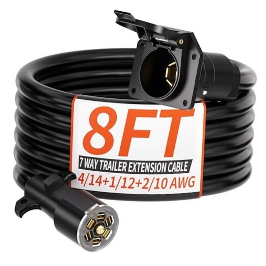 PlugSaf 8FT Cable for Removable Cables – 8 Feet & 7Vs – Double Extend