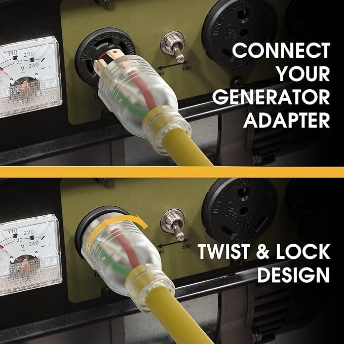 cable de extensión del poder del generador de 30A 125/250V 7500W con la nema.