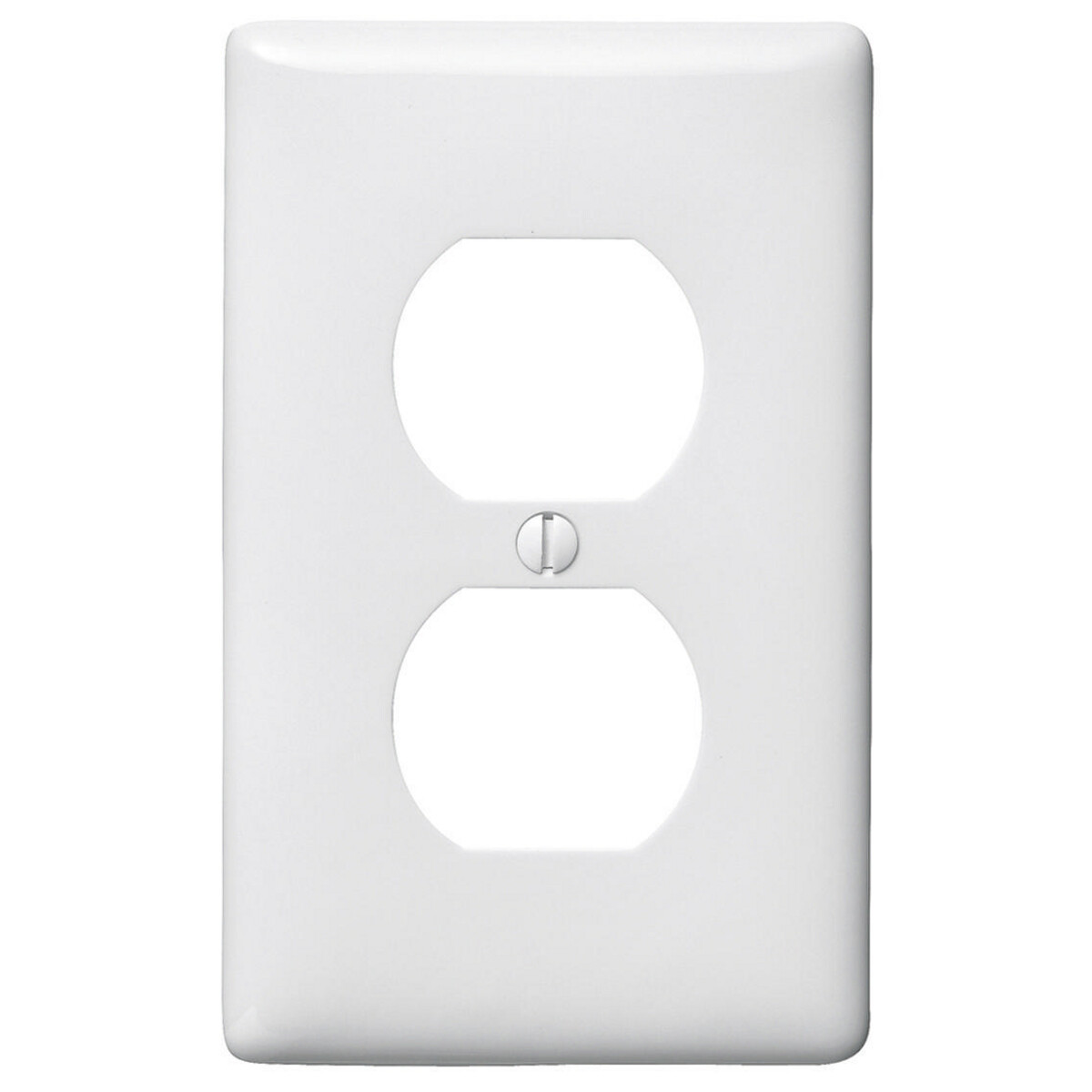 NPJ8W HUBW WALLPLATE MEDIUM SIZED 1-GANG ONE DUPLEX WHITE