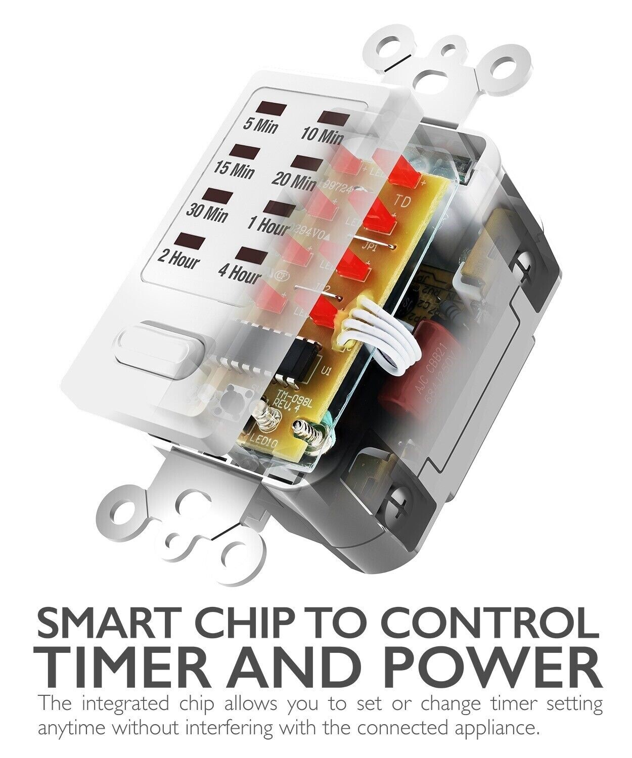 2x In Wall Switch Gang Countdown Programmable Timer Auto Bathroom Fan LED Light