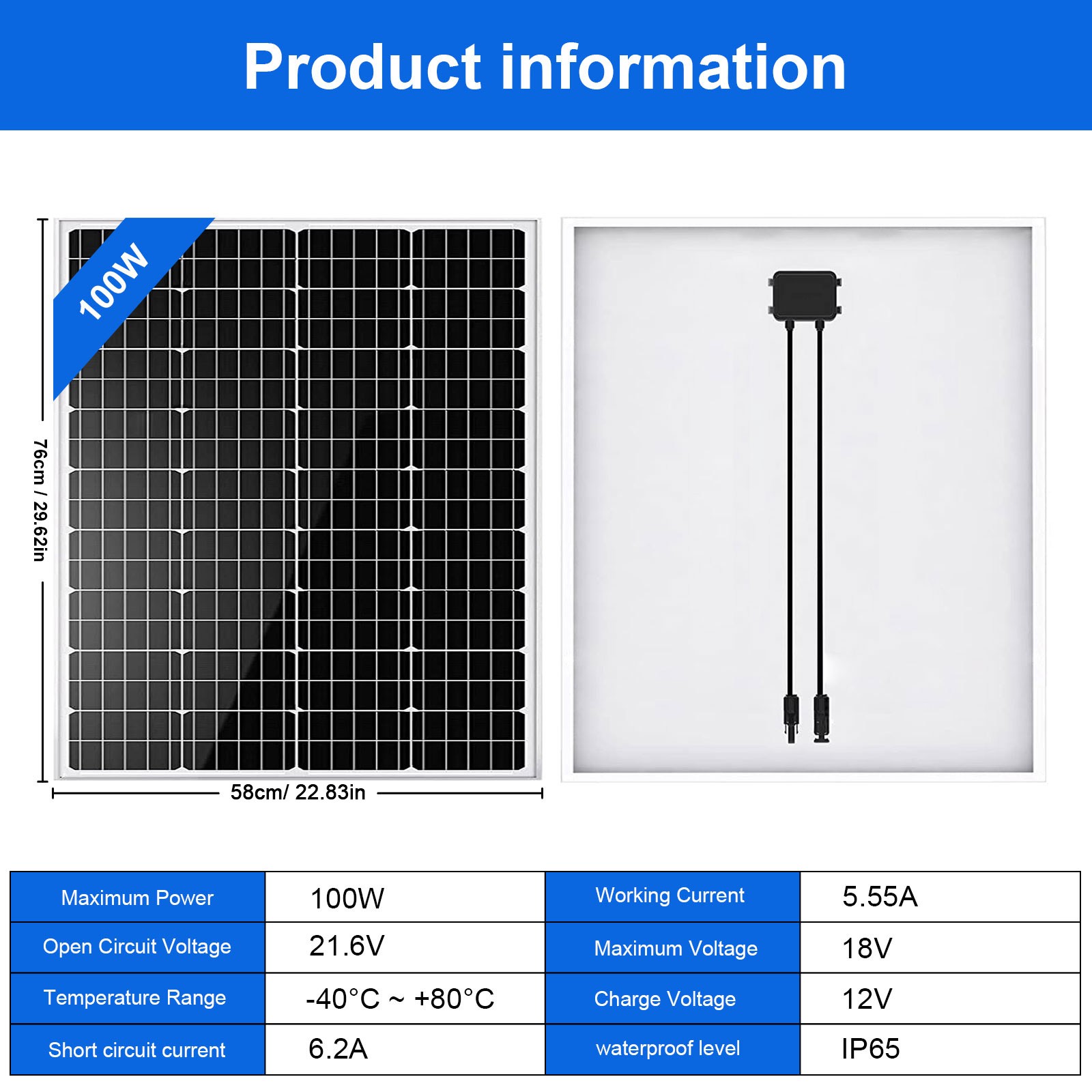 800W 12V Solar Panel High Efficiency 12V/24V/36V/48V Home Power Supply System