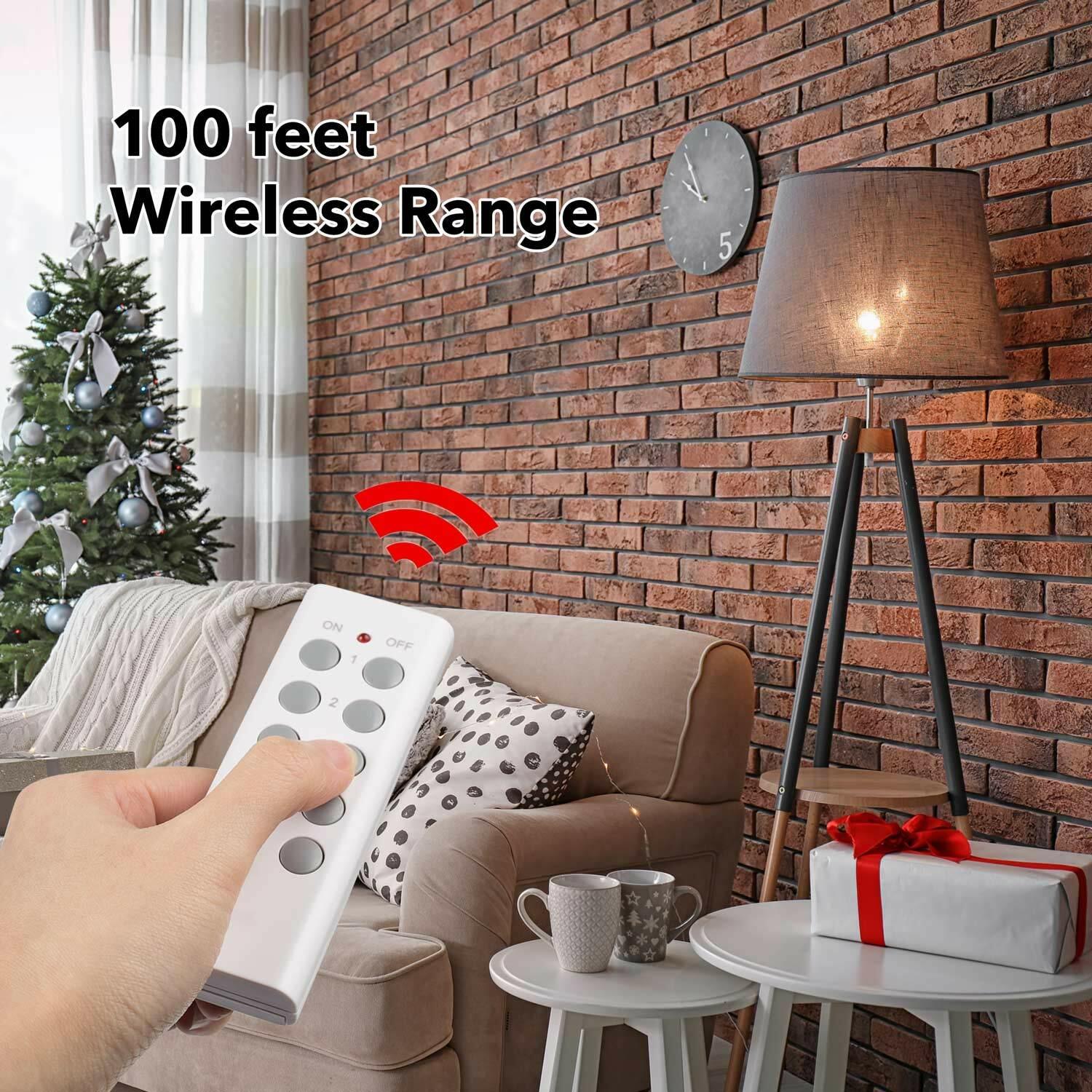 BN-LINK 5 Pack Wireless Remote Control Outlet Switch Power Plug In for lights