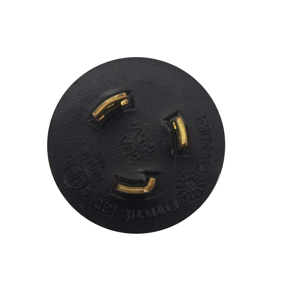 RV 30 AMP 3-Prong Generator Adapter Converter, Nema L5-30P Male to black,gold