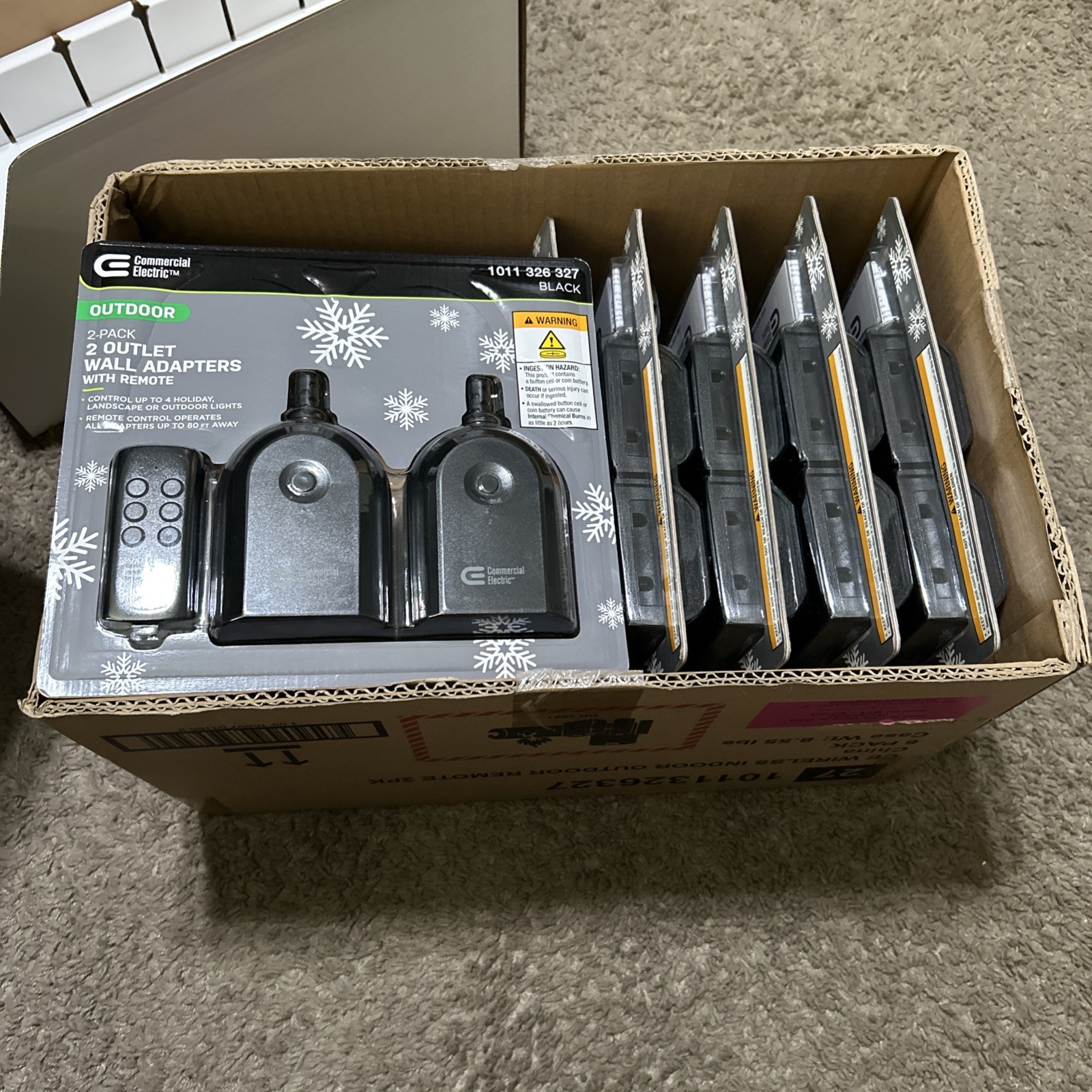 SET OF 6 Commercial electric LTS-YK05 Wireless Indoor/Outdoor Remote Control NEW