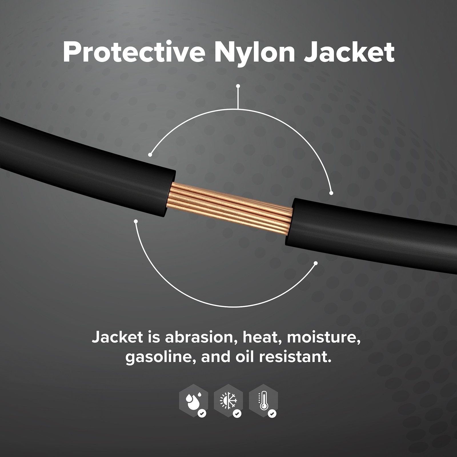 10 AWG Black THHN / THWN – Stranded Copper Electrical Wire, 150 Feet (45 Meter)