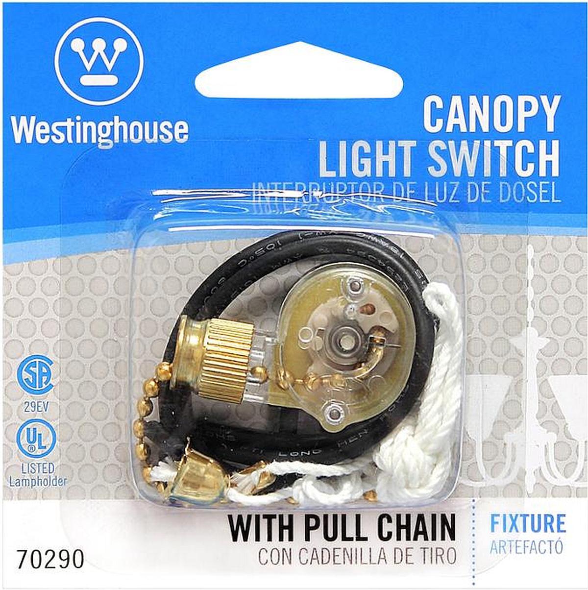PULL CHAIN Canopy SWITCH 6 amp 125VAC SHINE TOP LS-301A-27/64 WESTINGHOUSE 70290