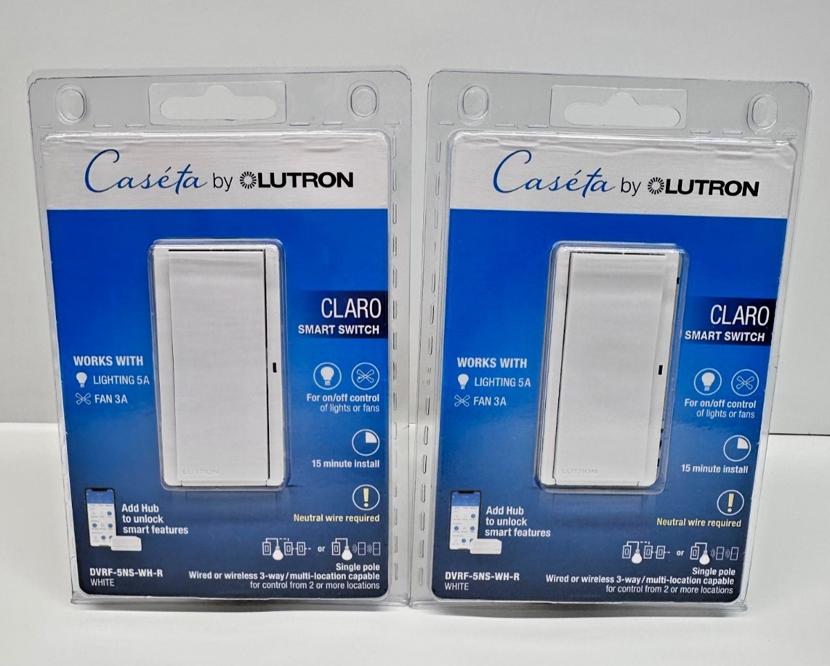 Lutron Caseta Claro Smart Switch – White (PACK OF 2) FREE SHIPPING
