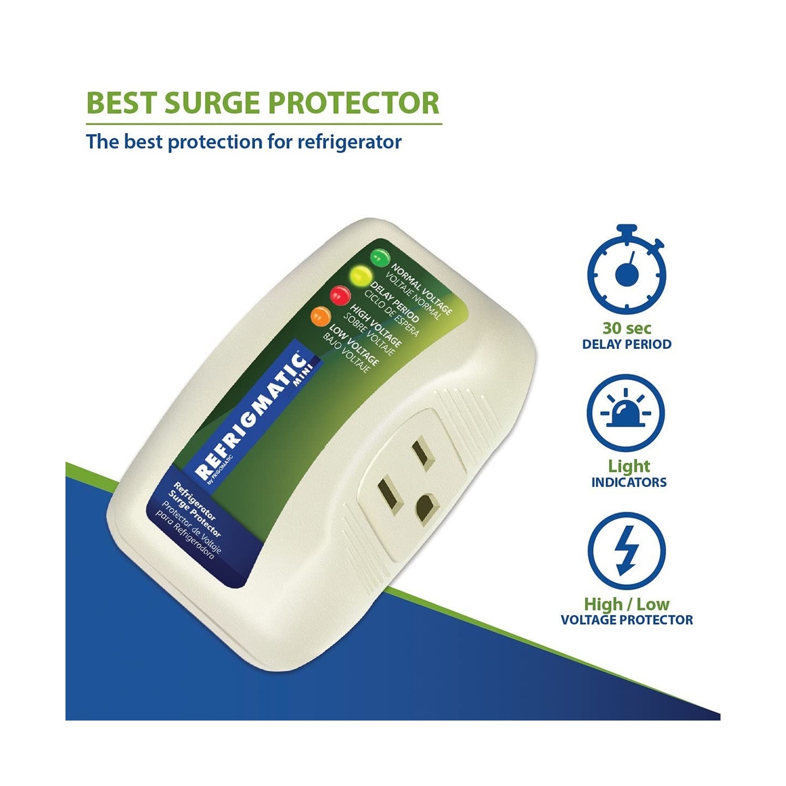 Refrigmatic WS-36300 Electronic Surge Protector for Refrigerator – Up to 27 c…