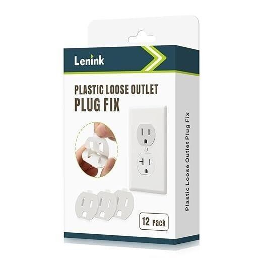 Loose Outlet Plug Fix, 12 Pack Plastic Snug Plug Socket Secured Compatible with