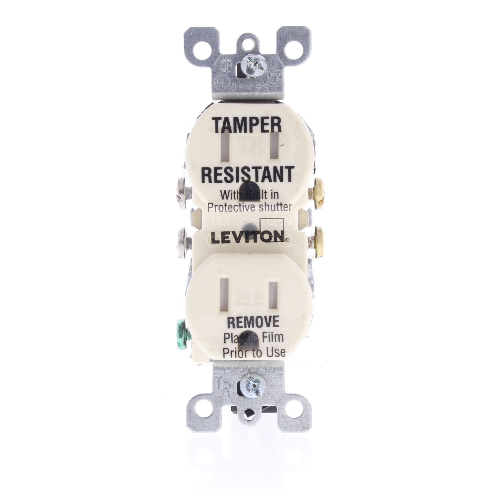 Leviton T5320-A Almond 15A Tamper Resistant Duplex Receptacle Outlet 5-15R 10pcs