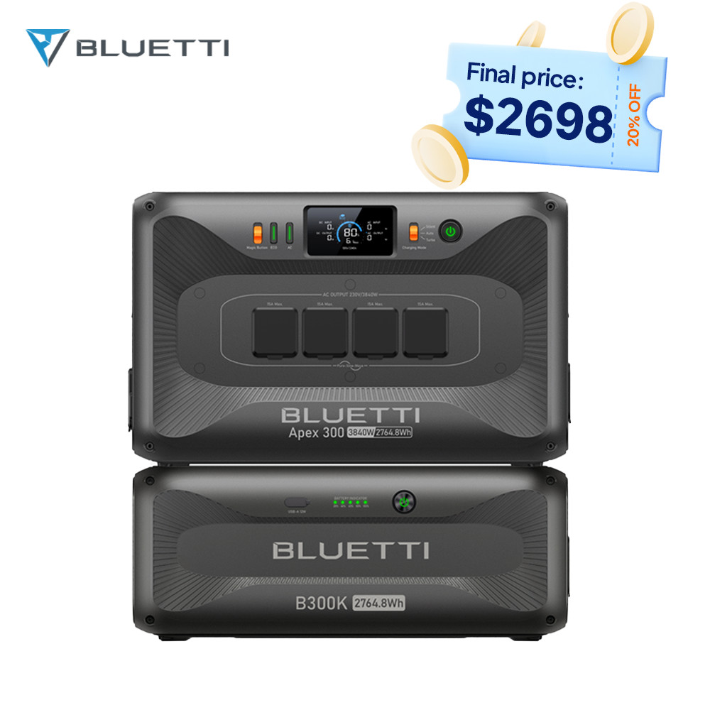 BLUETTI Apex300+B300K 5,529.6Wh Portable Power Station Generator for RV/Off-grid