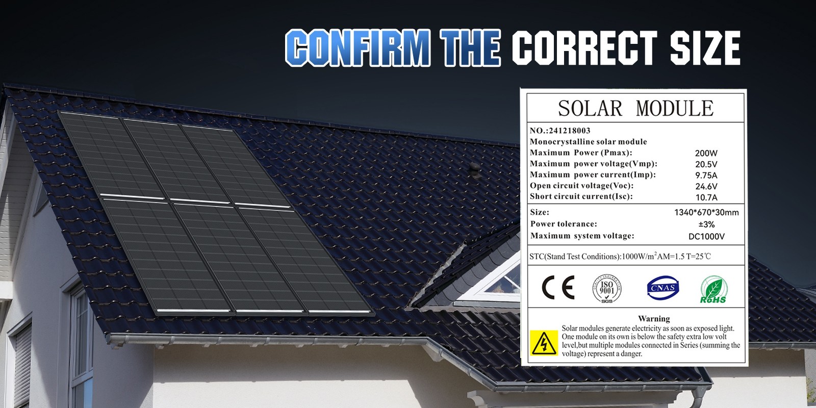 Bifacial Solar Panel 200W 12V Solar Battery Home PV Off-Grid Boat Power Charger