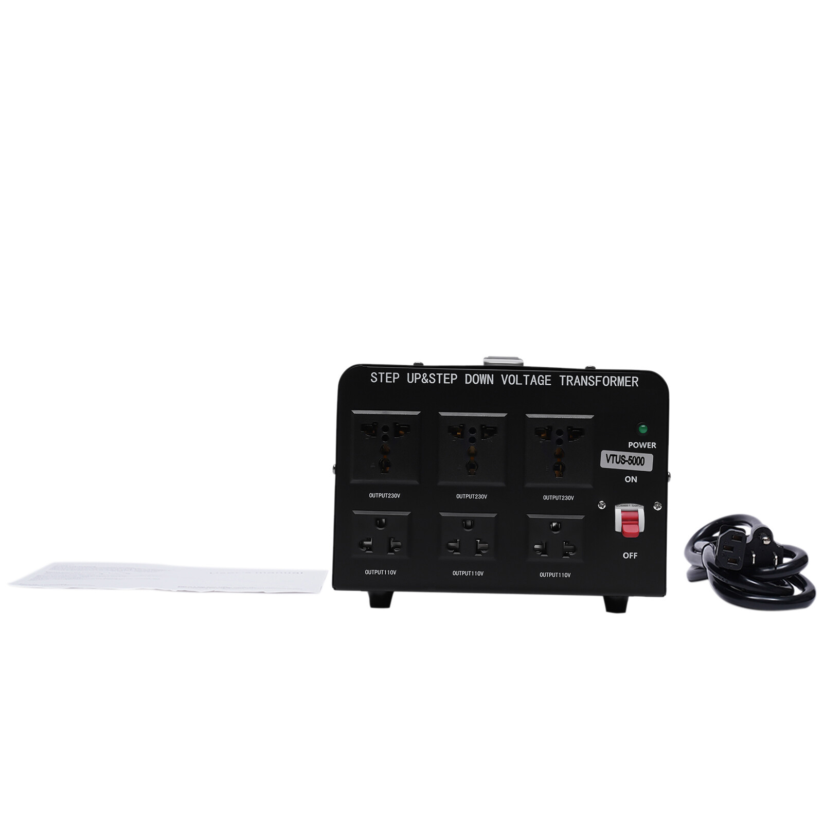 5000W Peak Voltage Converter Transformer Heavy Duty Step Up/Down 110V to 220V US