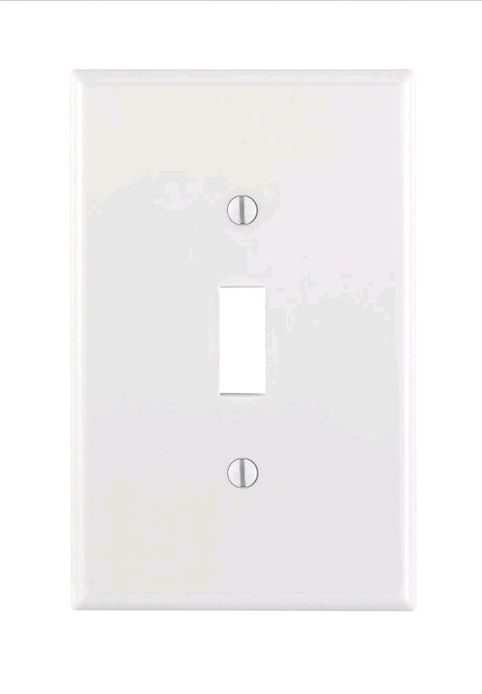5x Wall Plate Cover Plastic Single 1 Gang Light Switch Electric Outlet WHITE