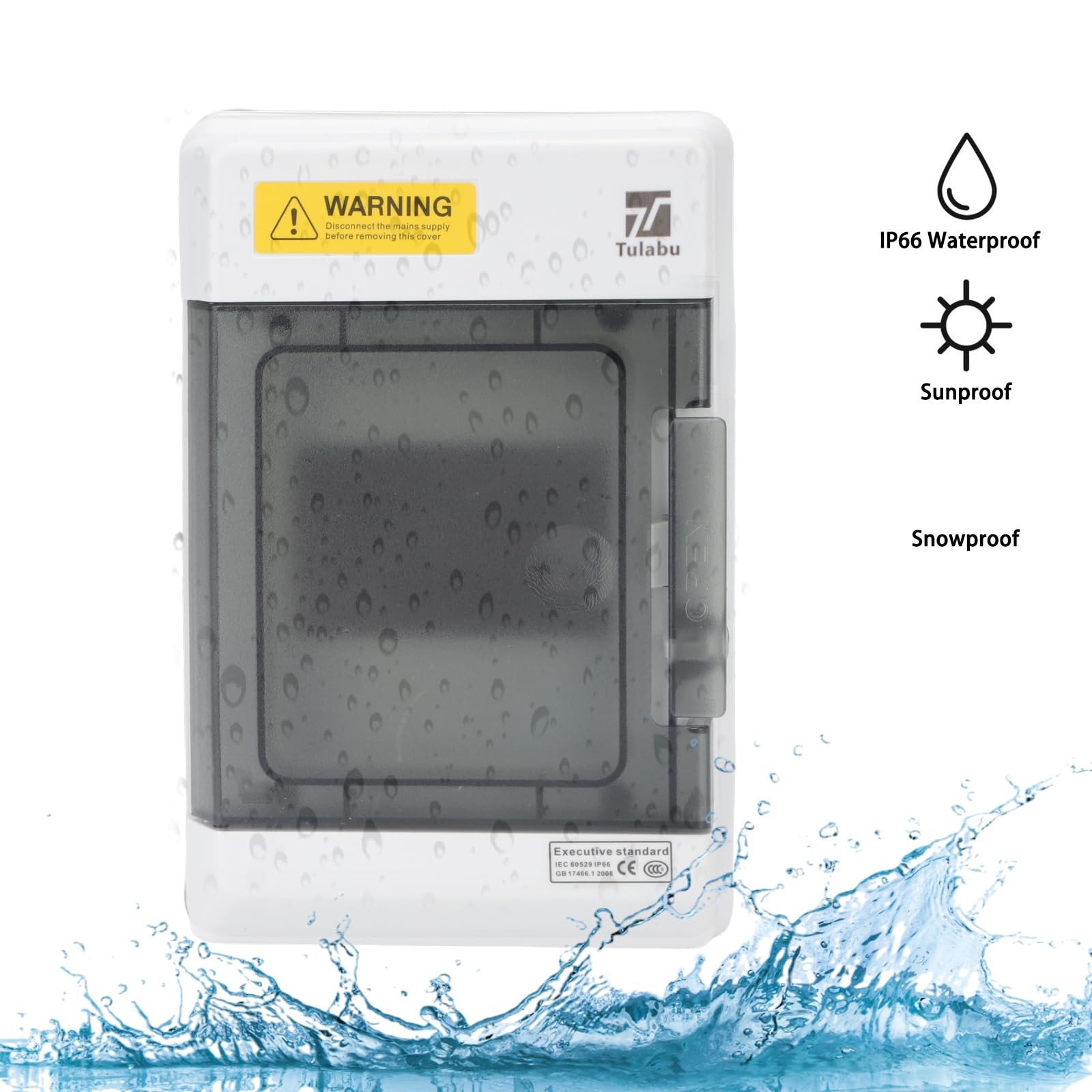 Tulabu 4 Way Waterproof Breaker For Indoor/Outdoor Settings Zx-Shpn-Ip66-4Way