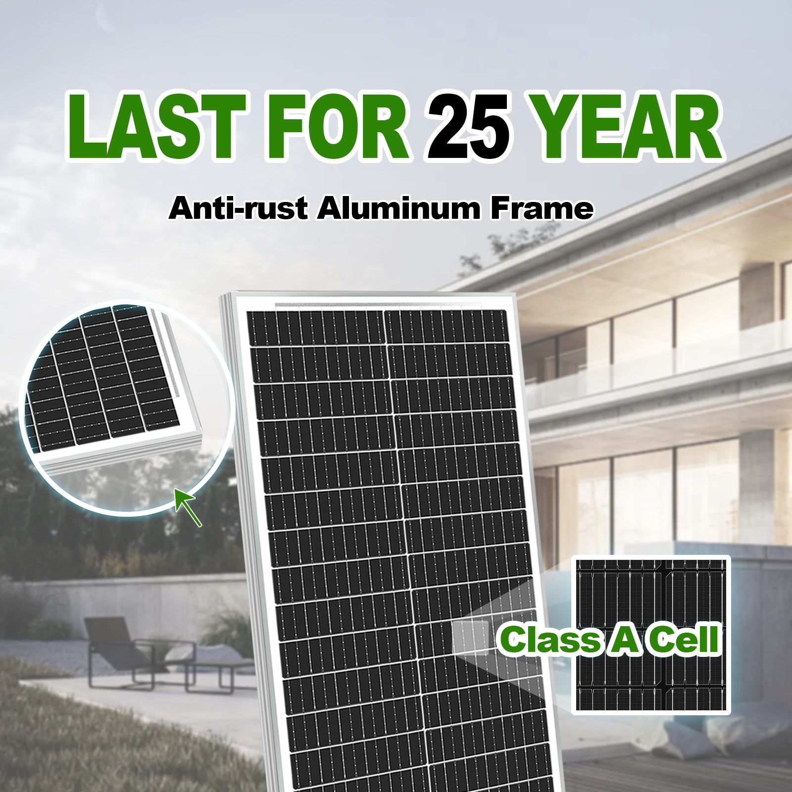 100W Watt 12V Monocrystalline Solar Panel Charger RV Camping Home Off-Grid 12BB