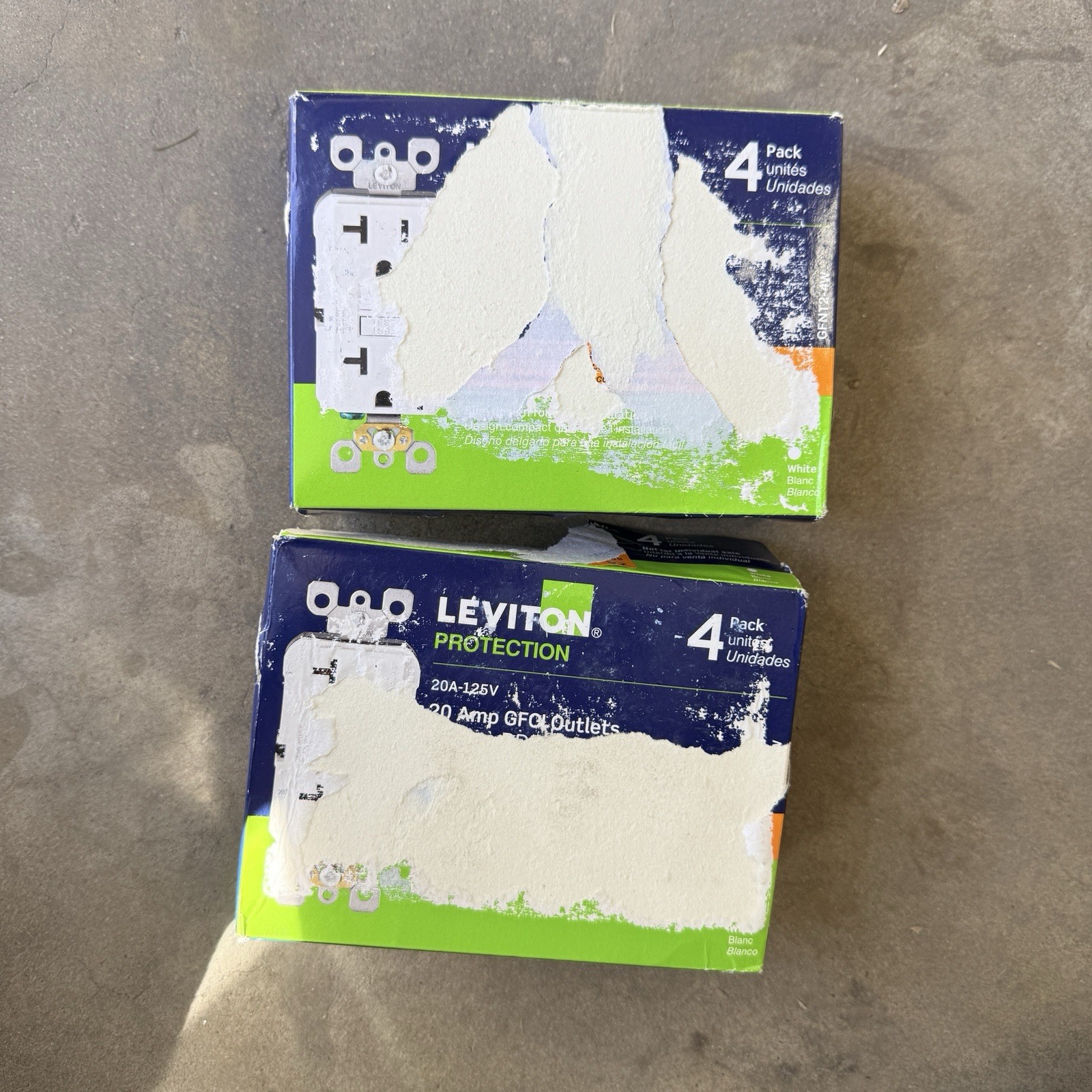 Lot Of 2 Leviton M42-GFNT2-4W GFCI Outlet- 4 Pack