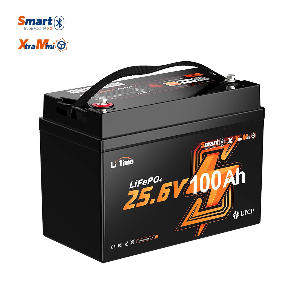 Refurbished LiTime 24V 100Ah Group 31 Bluetooth LiFePO4 Lithium Battery For Boat