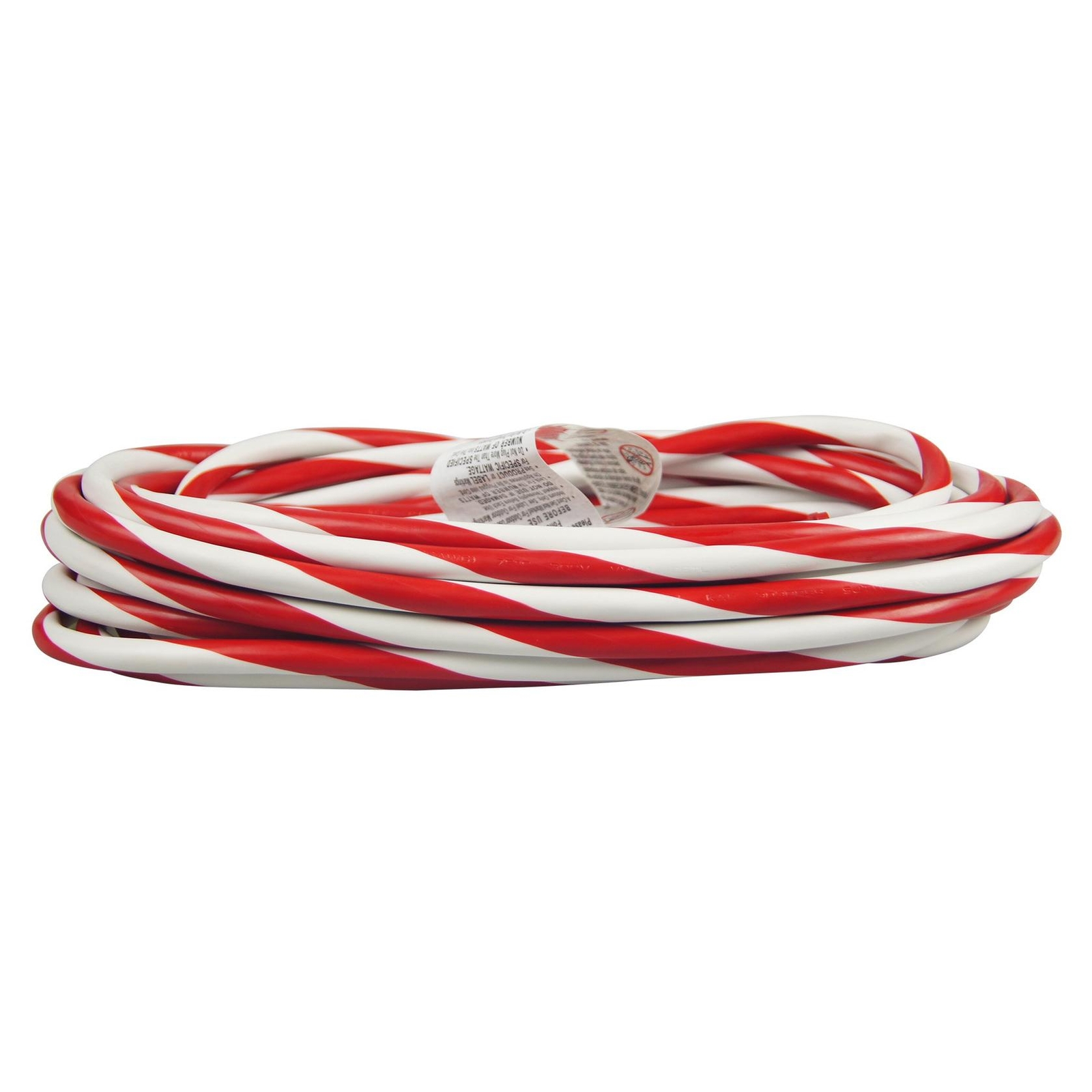 Hyper Tough 1-Outlet 25FT Candy Cane Extension Cord, Red/White
