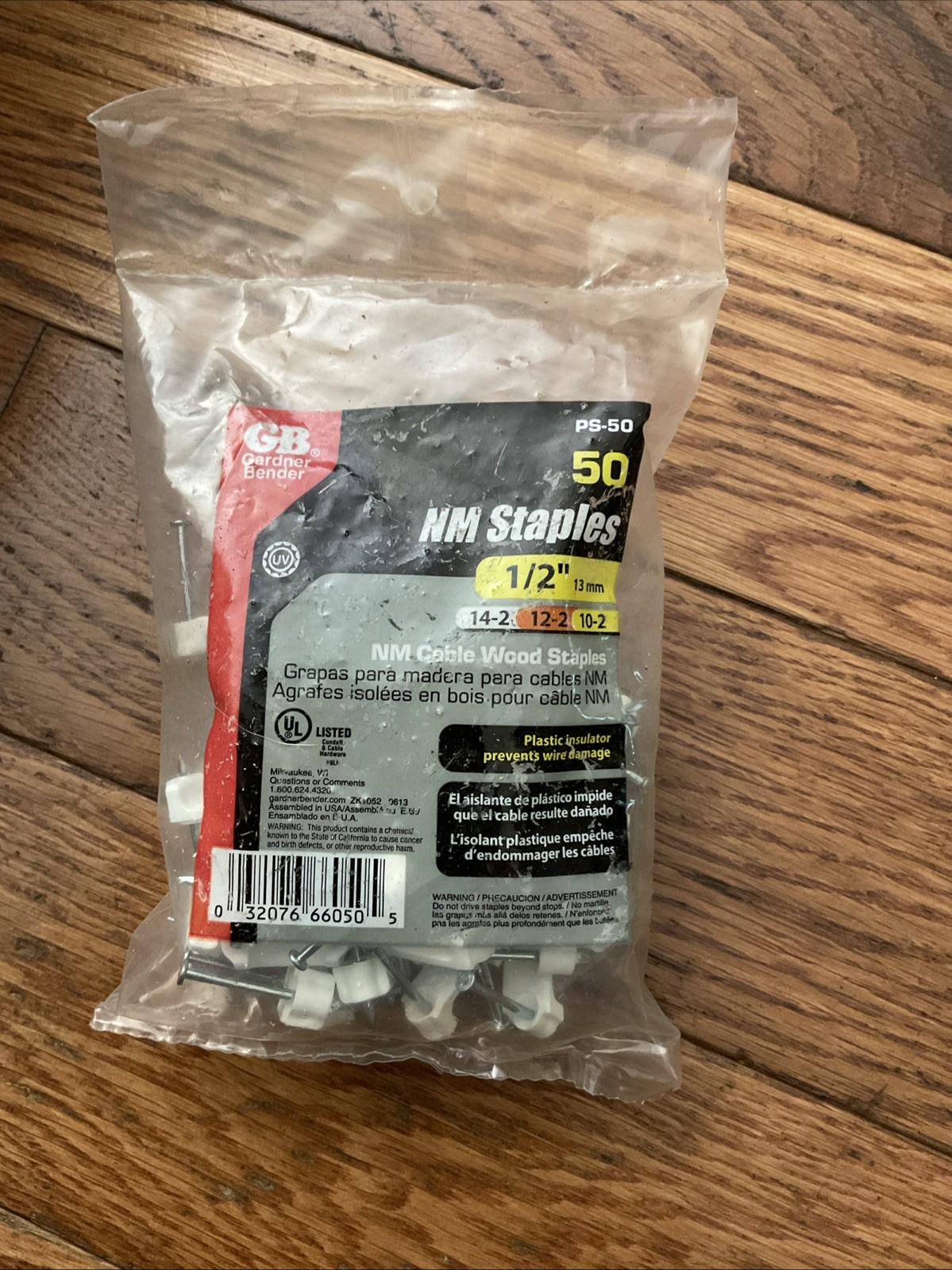 GB Plastic Staples 1/2″ Bag/50 Gardner Bender #PS-50 NEW Fast Shipping